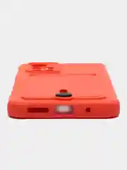 Коралловый силиконовый чехол для Xiaomi Redmi 10 ( Сяоми Редми 10 ) с карманом для карт
