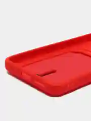 Красный силиконовый чехол для Xiaomi Redmi 10 ( Сяоми Редми 10 ) с карманом для карт