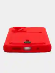 Красный силиконовый чехол для Xiaomi Redmi 10 ( Сяоми Редми 10 ) с карманом для карт