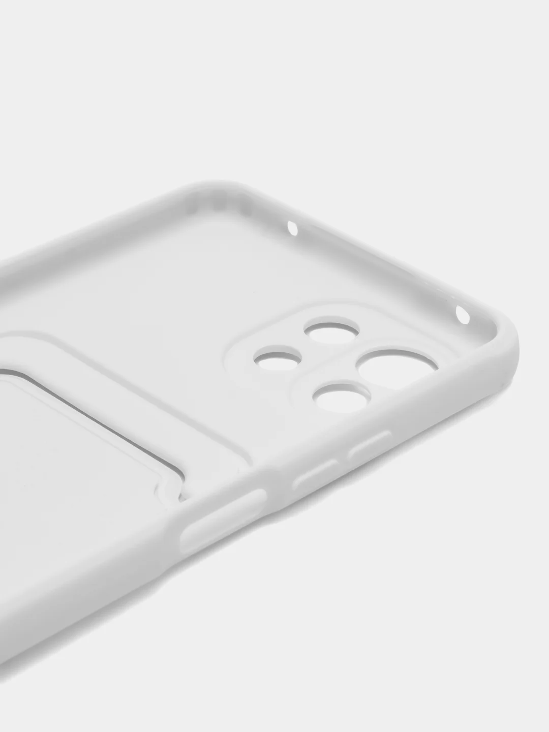 Белый чехол для Xiaomi Mi 11 Lite / Mi 11 Lite 5G NE ( Ми 11 Лайт )с карманом для карт