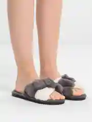 Серый тапки домашние женские