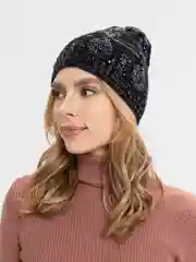 Черный шапка женская ФЛОКС без подклада
