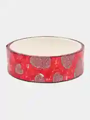 Алый скотч декоративный, глиттерный