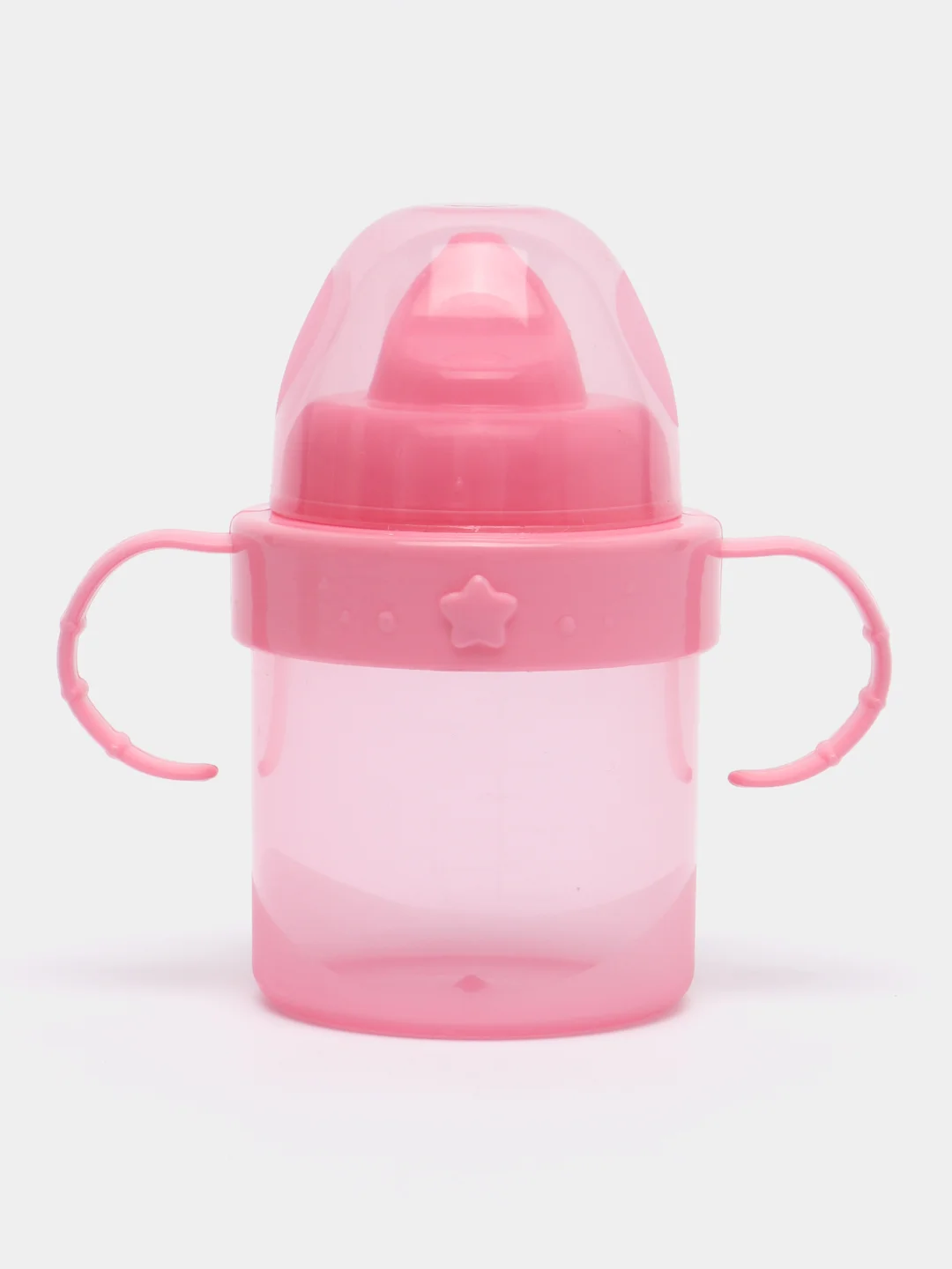 Розовый поильник детский Mum&Baby Basic, c твердым носиком, 150 мл