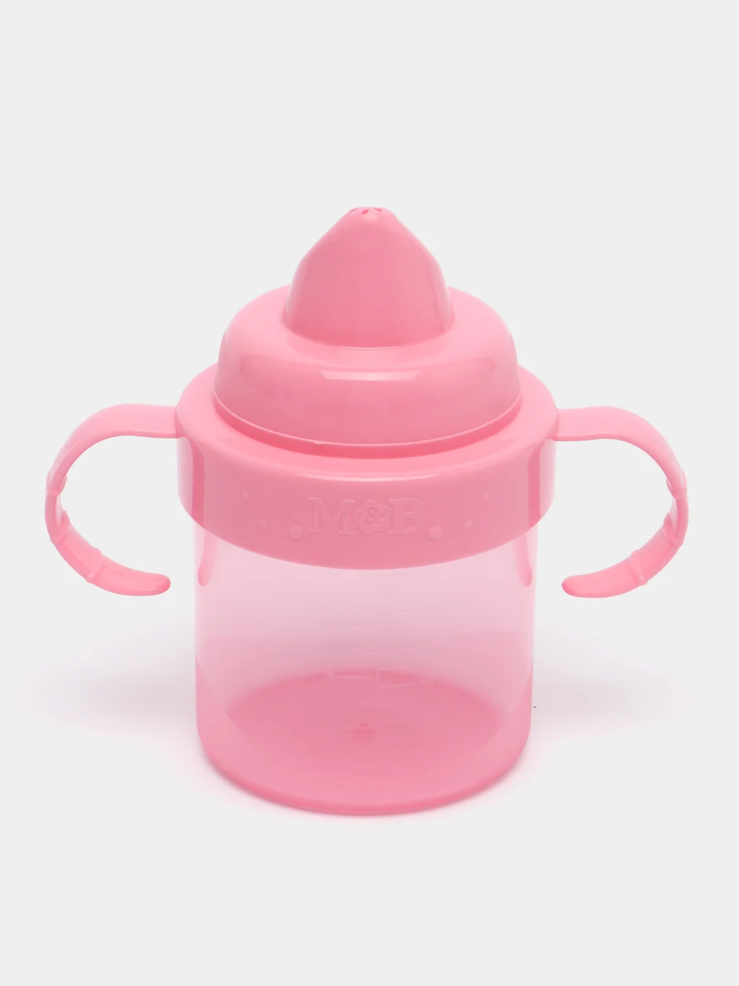 Розовый поильник детский Mum&Baby Basic, c твердым носиком, 150 мл