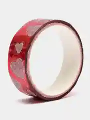 Белый скотч декоративный, глиттерный