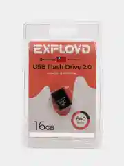 Флеш-накопитель Exployd 640 Flash, USB 2.0, 6 объемов памяти