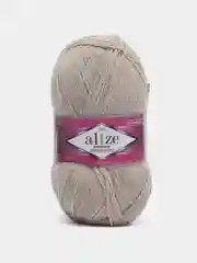 Бежевый меланж пряжа носочная Alize Superwash Comfort Socks, 75% шерсть 25% полиамид, 100 г, 420 м