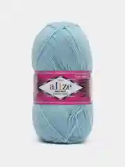 Бирюзовый пряжа носочная Alize Superwash Comfort Socks, 75% шерсть 25% полиамид, 100 г, 420 м