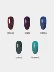 Светоотражающий гель-лак UR SUGAR REFLECTIVE GLITTER GEL, цветной, с блестками, 7,5 мл