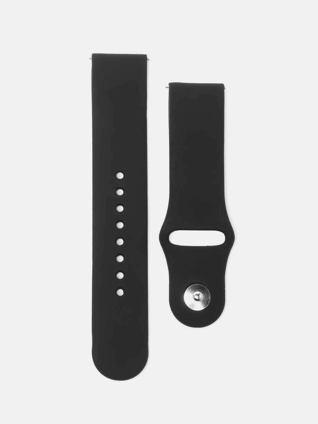Фиолетовый силиконовый ремешок для Xiaomi Amazfit Bip / Huawei / Haylou / Samsung, с кнопкой, 22 мм