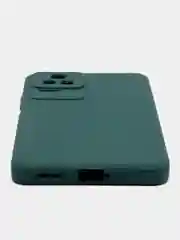 Тёмно-зелёный силиконовый чехол для Honor 70 (Хонор 70) прозрачный