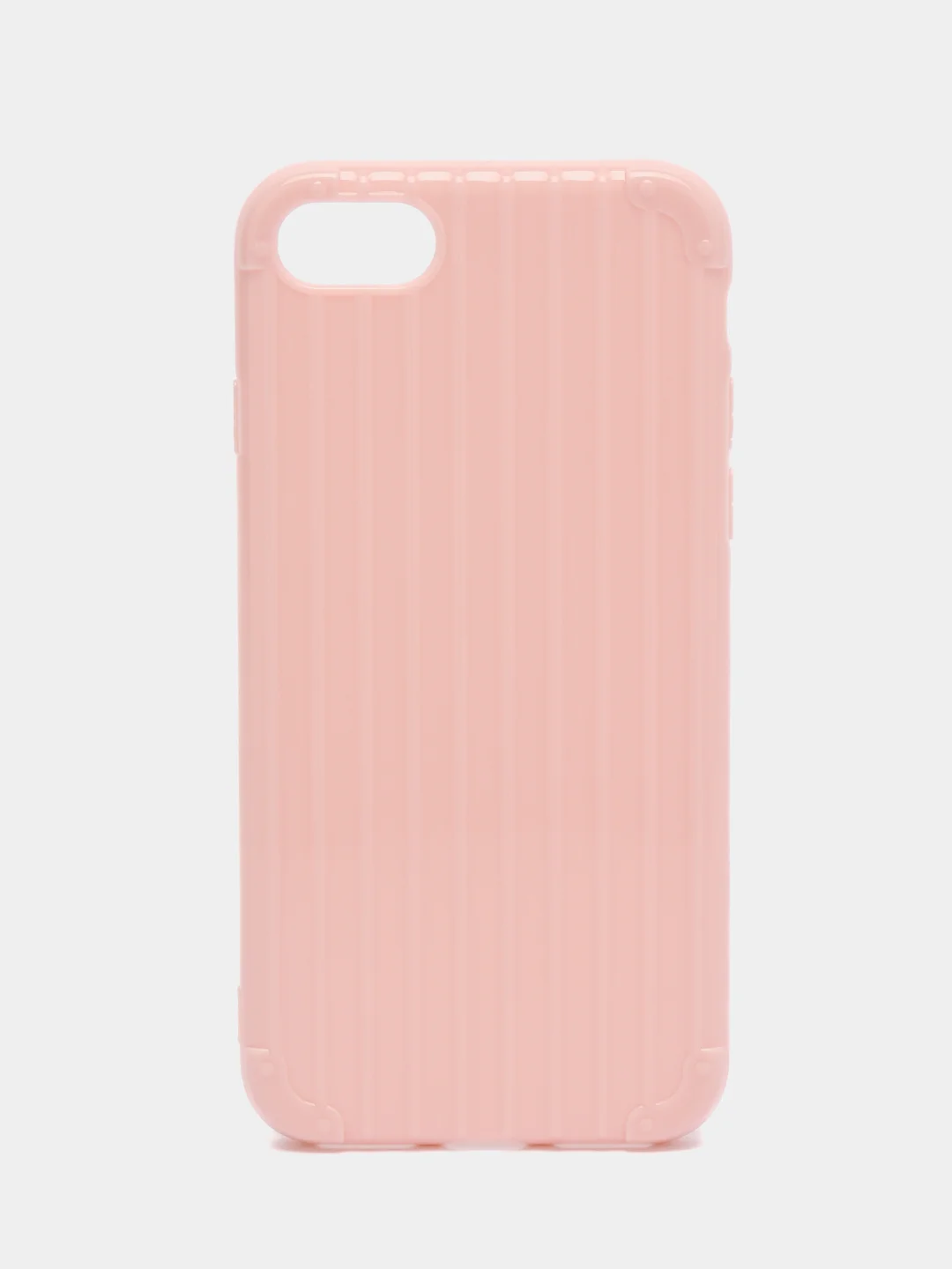 Розовый чехол для Apple iPhone 7, 8, силиконовый, ребристый, 8 цветов