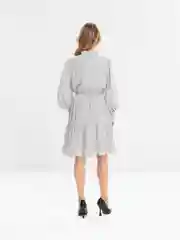 Белый женское платье, в горошек
