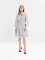Белый женское платье, в горошек
