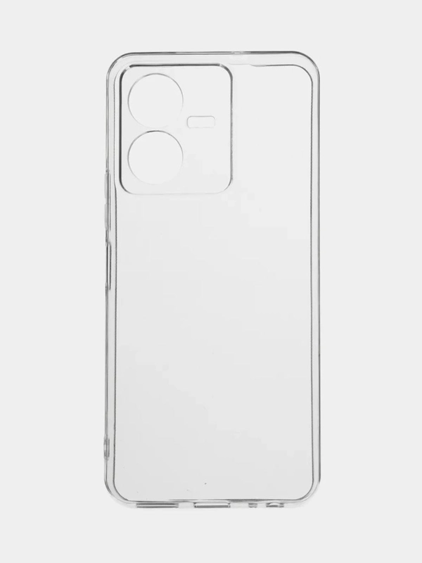 Чехол силиконовый на Vivo Y22 / Y22s (Виво Ю22 / Ю22с), прозрачный, с защитой камеры