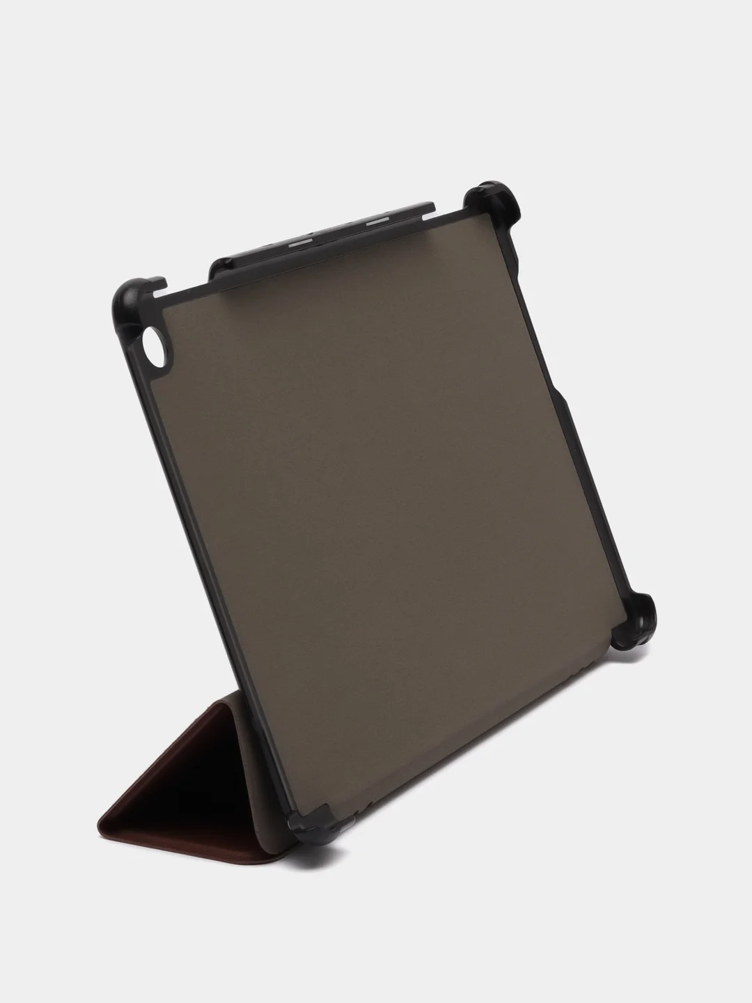 Коричневый чехол-книжка для планшета Huawei MediaPad M5 Lite 10.1 из экокожи КАРТОФАН, подставка