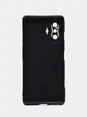 Черный чехол BROSCORP для Xiaomi Poco F4 GT, матовый, силиконовый, тонкий, бортик вокруг камер