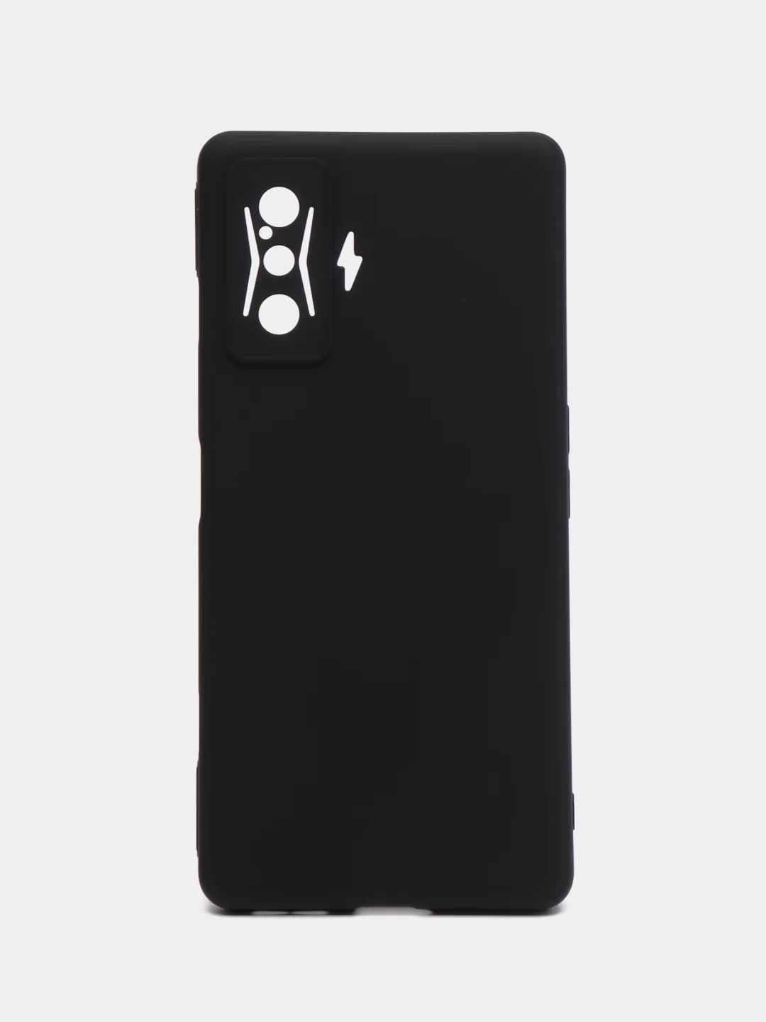Черный чехол BROSCORP для Xiaomi Poco F4 GT, матовый, силиконовый, тонкий, бортик вокруг камер