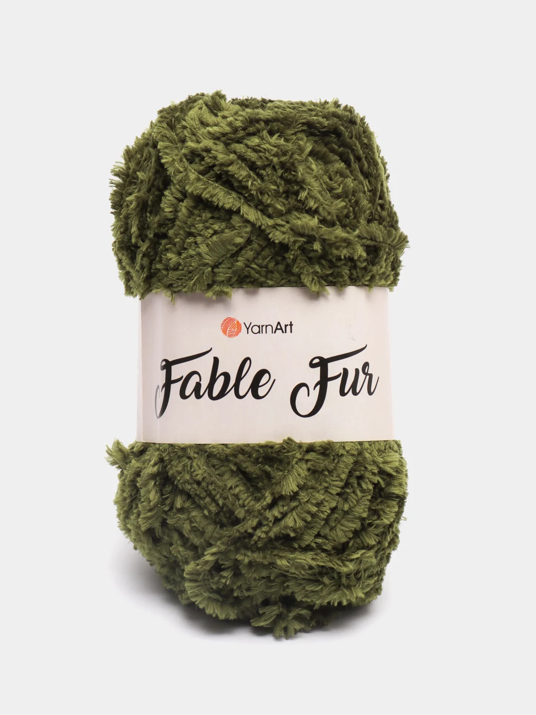 Лесной зеленый пряжа YarnArt Fable Fur, микро полиэстер, 100 г, 100 м