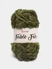 Лесной зеленый пряжа YarnArt Fable Fur, микро полиэстер, 100 г, 100 м
