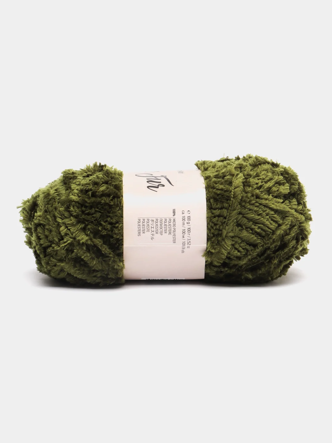 Лесной зеленый пряжа YarnArt Fable Fur, микро полиэстер, 100 г, 100 м