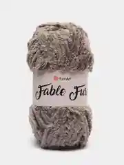 Серый меланж пряжа YarnArt Fable Fur, микро полиэстер, 100 г, 100 м