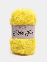 Желтый пряжа YarnArt Fable Fur, микро полиэстер, 100 г, 100 м