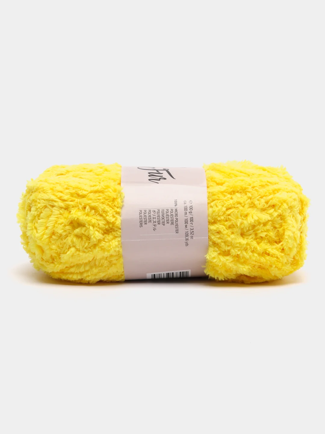 Желтый пряжа YarnArt Fable Fur, микро полиэстер, 100 г, 100 м