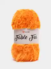 Горчичный пряжа YarnArt Fable Fur, микро полиэстер, 100 г, 100 м