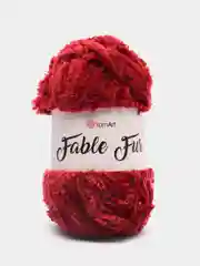 Багровый пряжа YarnArt Fable Fur, микро полиэстер, 100 г, 100 м