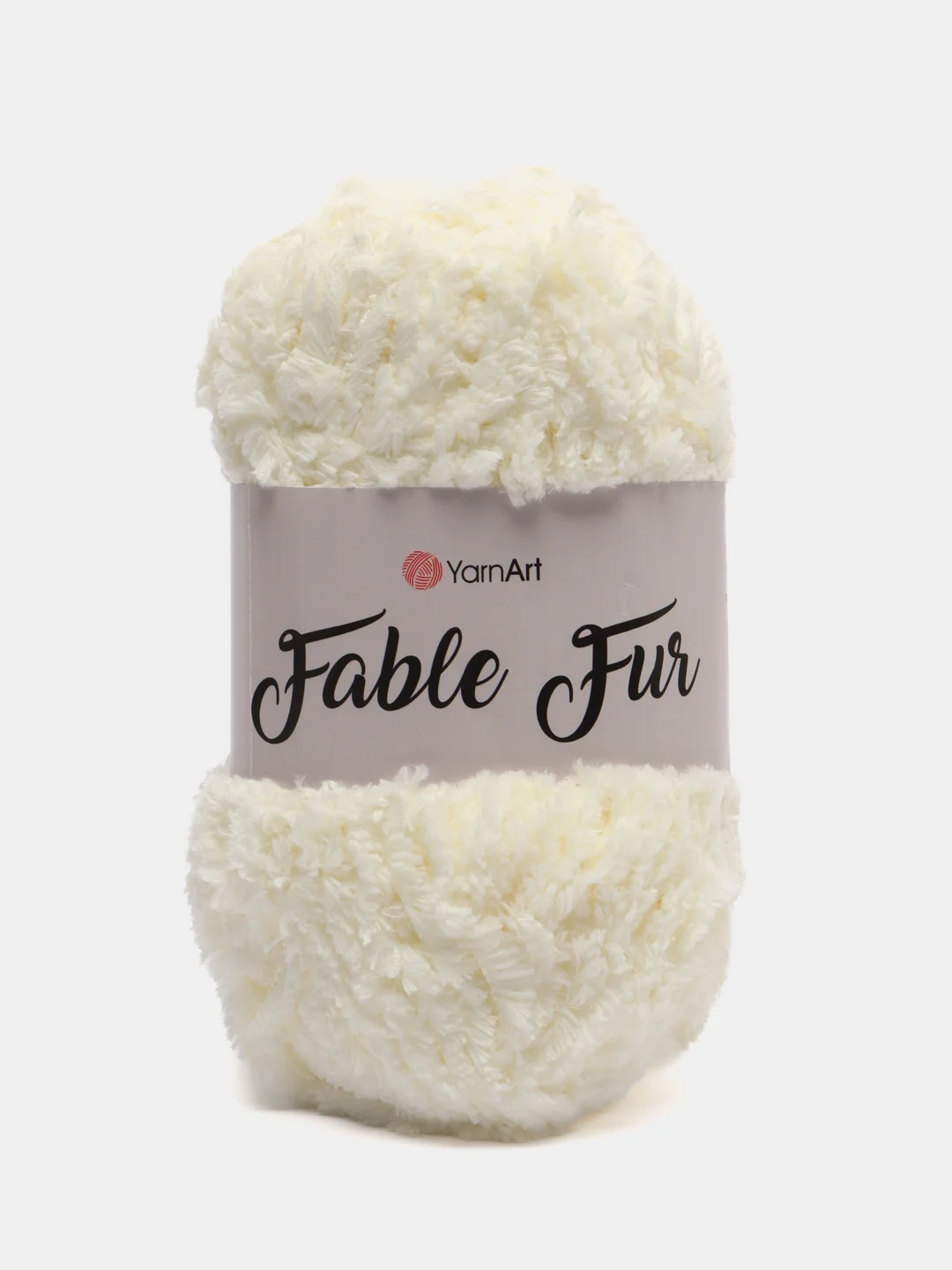 Молочный пряжа YarnArt Fable Fur, микро полиэстер, 100 г, 100 м