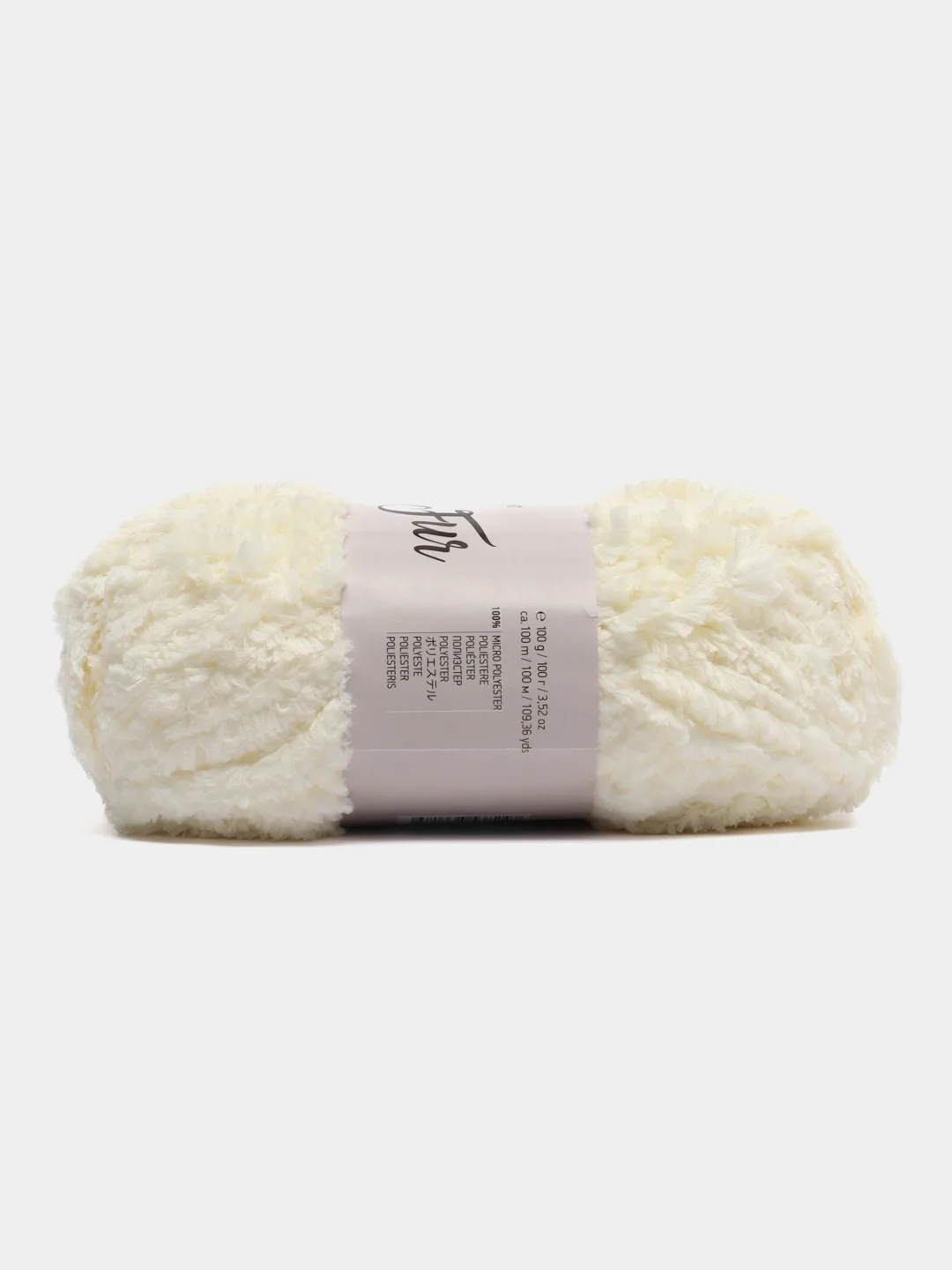 Молочный пряжа YarnArt Fable Fur, микро полиэстер, 100 г, 100 м