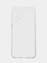 Чехол Oppo Reno 5 / Find X3 Lite, прозрачный, силиконовый, с защитой камеры