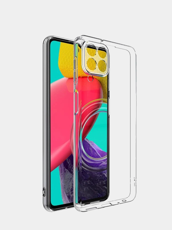Чехол Samsung Galaxy M33 5G, прозрачный, силиконовый, с защитой камеры