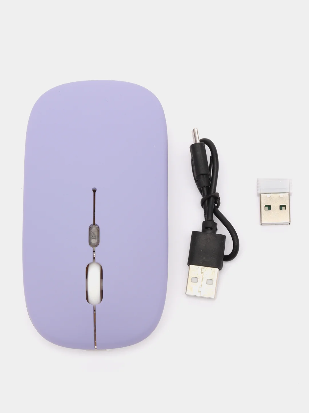Фиолетовый мышь беспроводная / Мышка компьютерная с RGB подсветкой