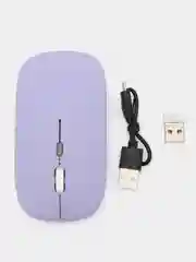 Фиолетовый мышь беспроводная / Мышка компьютерная с RGB подсветкой