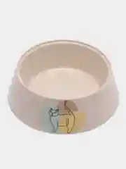Бежевый миска для кошек и собак мелких пород, пластик, 0,3 л