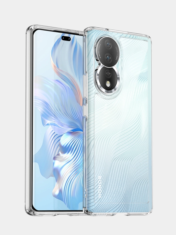 Чехол Honor 80 5G (Хонор 80 5Г), прозрачный, силиконовый, с защитой камеры