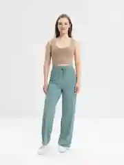 Мятный брюки кюлоты женские, лапша