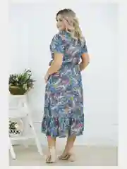 Синий платье женское, большие размеры