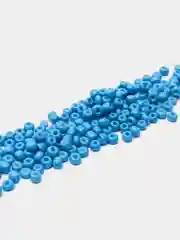 Голубой бисер однотонный матовый для плетения, 3 мм