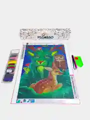 Алмазная мозаика "Лесные звери", 30 х 40 см, без подрамника