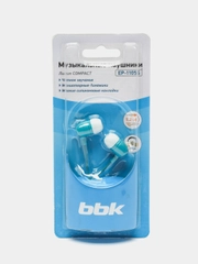 Наушники BBK EP-1105S, бирюзовый