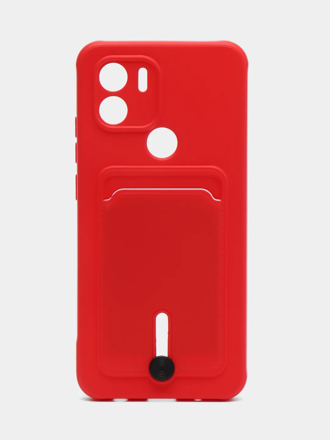 Вишнёвый чехол Xiaomi Redmi A1 Plus, A2 Plus A1+ A2+ (Редми А1 Плюс А2 Плюс) силиконовый с карманом