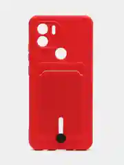 Вишнёвый чехол Xiaomi Redmi A1 Plus, A2 Plus A1+ A2+ (Редми А1 Плюс А2 Плюс) силиконовый с карманом