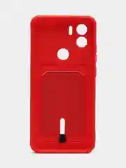 Вишнёвый чехол Xiaomi Redmi A1 Plus, A2 Plus A1+ A2+ (Редми А1 Плюс А2 Плюс) силиконовый с карманом