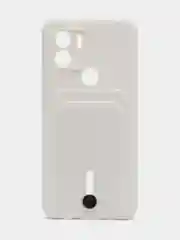 Белый чехол Xiaomi Redmi A1 Plus, A2 Plus A1+ A2+ (Редми А1 Плюс А2 Плюс) силиконовый с карманом