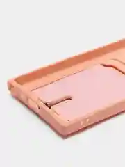 Пудровый чехол для Samsung Galaxy S23 Ultra (Самсунг Галакси С23 Ультра), силиконовый, с карманом