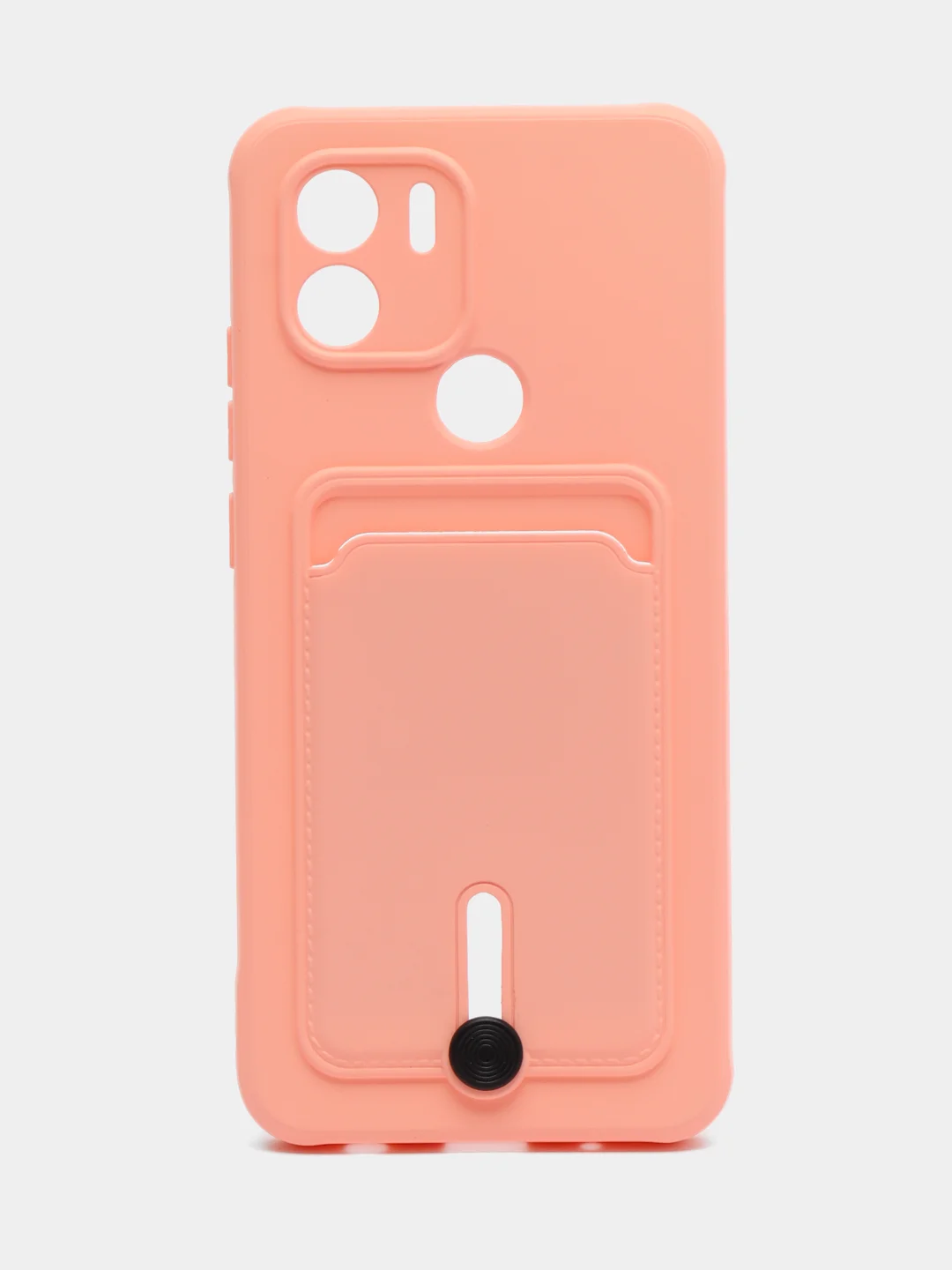 Пастельно-коралловый чехол Xiaomi Redmi A1 Plus, A2 Plus A1+ A2+ (Редми А1 Плюс А2 Плюс) силиконовый с карманом